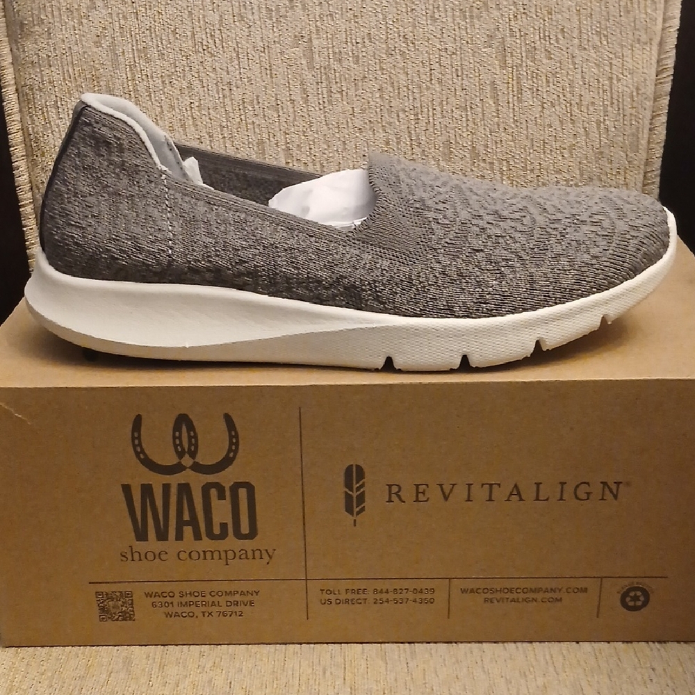 REVITALIGN Orthotic Gray Knit Slip-Ons Women's 8